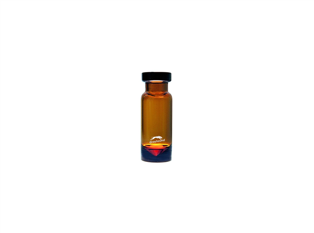 Picture of 1.1mL Crimp/Snap Top Wide Mouth Vial, High Recovery, Amber Glass, 11mm Crimp/Snap Top, Q-Clean